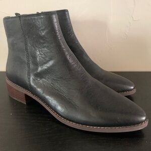 Brand New Black Leather Lucky Brand Ankle Boots